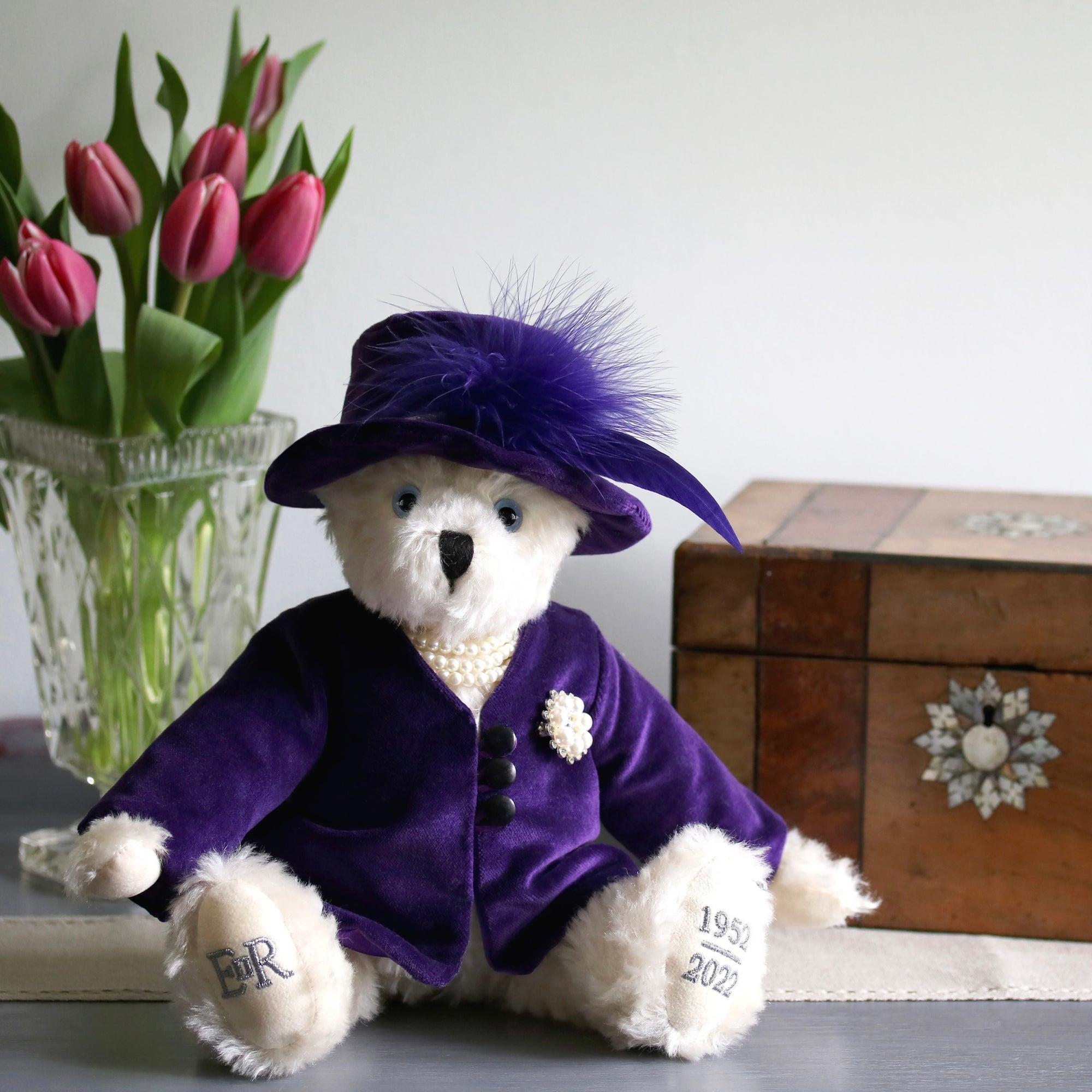 Queen Elizabeth II Platinum Jubilee Bear Handmade Bear Canterbury Bears