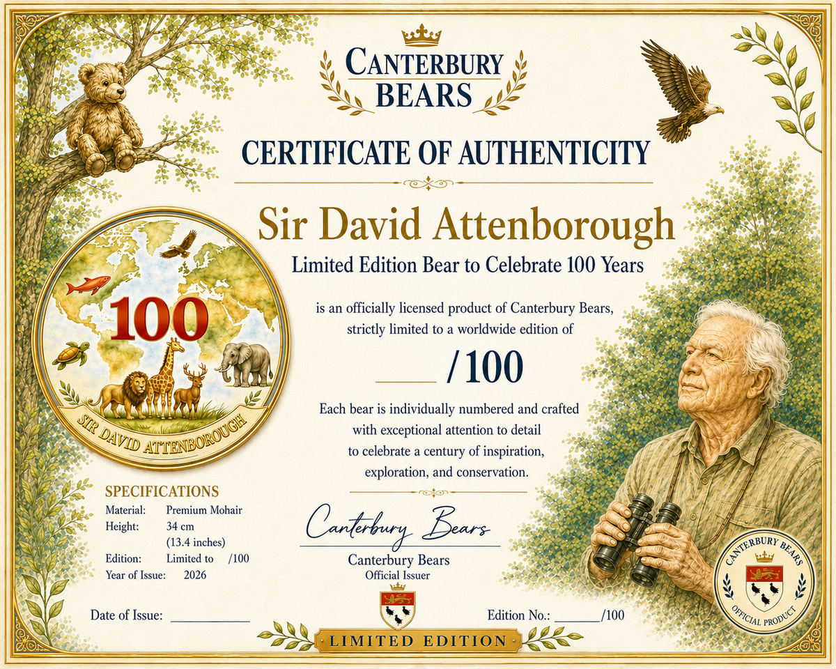 The David Attenborough Centenary Bear – Limited Edition
